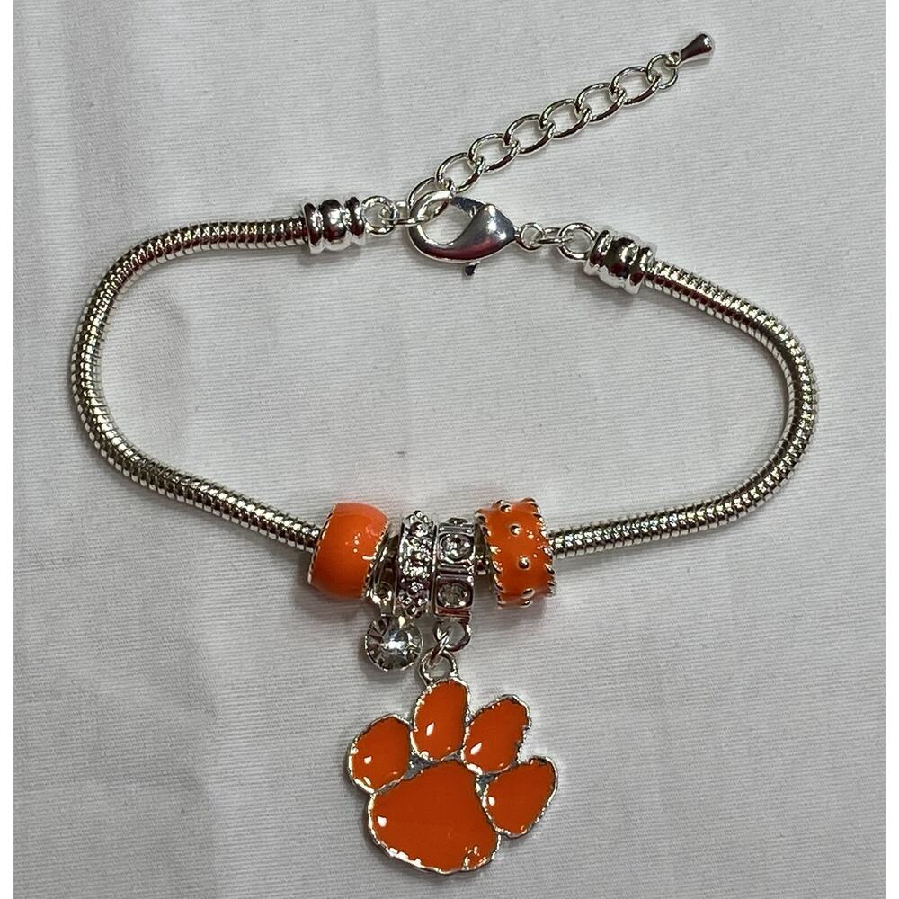 New Clemson Tigers Women's Betsy 5-Charm Logo Bracelet, NCAA